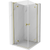 Mexen Mist-H L Duo Shower Enclosure Hinged 70 x 70 cm, Transparent, Gold - 8A5L-070L-070P-50-00
