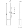 Mexen DS72 adjustable shower rail set, chrome - 785724583-00