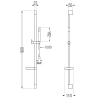 Mexen DS70 sliding shower set, Black - 785704583-70