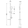 Mexen DS67 sliding shower set, Black - 785674583-70