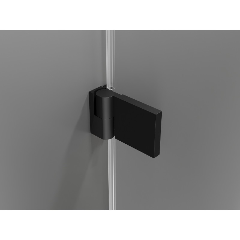 Mexen Lunar-B Pivot Shower Enclosure Left 80 x 70 cm, Transparent, Black - 832-080-070-70-00-L