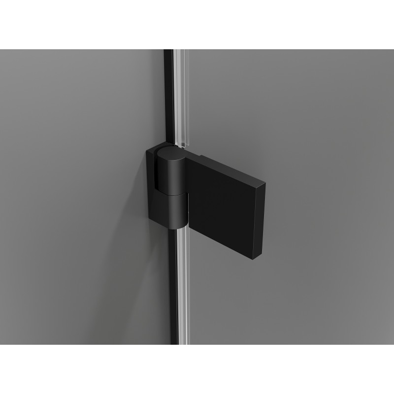 Mexen Lunar-B Pivot Shower Enclosure Left 80 x 70 cm, Transparent, Black - 832-080-070-70-00-L
