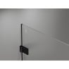 Mexen Lunar-B left hinged shower enclosure 85 x 70 cm, transparent, black - 832-085-070-70-00-L