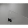 Mexen Lunar-B left hinged shower enclosure 85 x 70 cm, transparent, black - 832-085-070-70-00-L