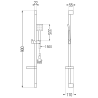 Mexen DS45 slide shower set, chrome - 785454583-00