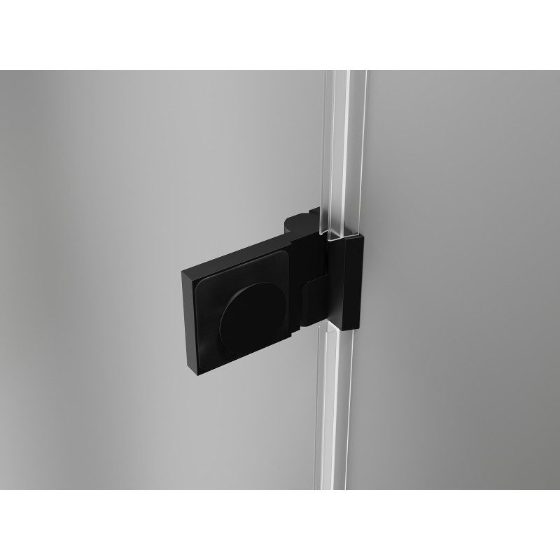 Mexen Lunar-B left hinged shower enclosure 85 x 70 cm, transparent, black - 832-085-070-70-00-L