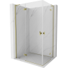 Mexen Mist-H L Duo shower enclosure hinged 100 x 70 cm, transparent, gold - 8A5L-100L-070P-50-00