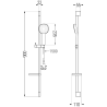 Mexen DS33 sliding shower set, Chrome - 785334583-00