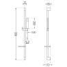 Mexen DS00 sliding shower set, Black - 785004583-70