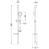 Mexen DS05 sliding shower set, Black - 785054583-70