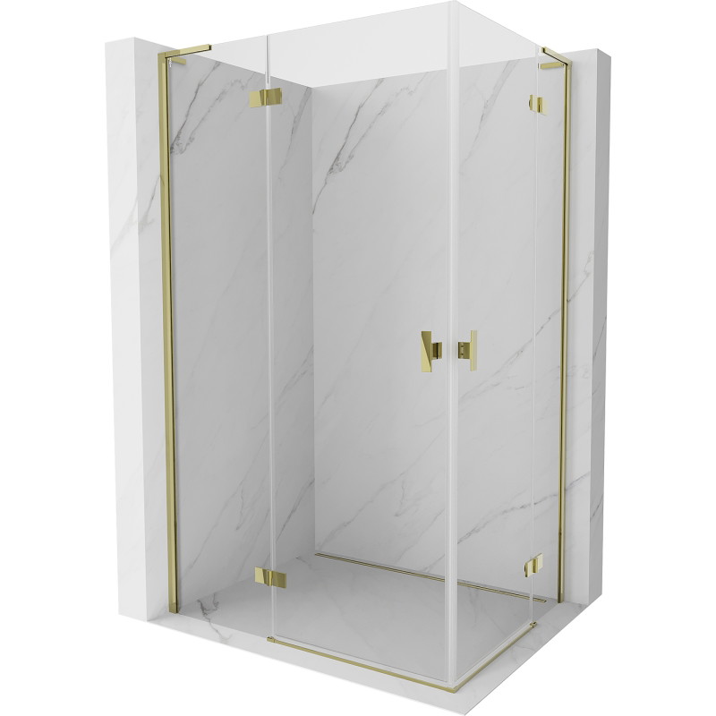 Mexen Mist-H L Duo Shower Cabin Hinged Left 120 x 70 cm, Transparent, Gold - 8A5L-120L-070P-50-00