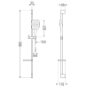 Mexen DS17 slidable shower set, chrome - 785174583-00