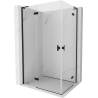 Mexen Mist-H L Duo left-hinged shower enclosure 105 x 80 cm, transparent, black - 8A5L-105L-080P-70-00