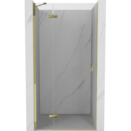 Mexen Mist-H left hinged shower door 85 cm, transparent, gold - 8A5-085-000-50-00-L