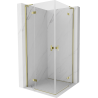 Mexen Mist-H L Duo shower cabin hinged 75 x 75 cm, transparent, gold - 8A5L-075L-075P-50-00