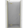 Mexen Mist-H left shower door 70 cm, transparent, brushed gold - 8A5-070-000-55-00-L