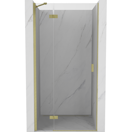 Mexen Mist-H 120 cm Left Hinged Shower Door, Transparent, Brushed Gold - 8A5-120-000-55-00-L