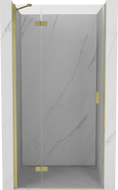 Mexen Mist-H left hinged shower door 120 cm, transparent, brushed gold - 8A5-120-000-55-00-L