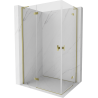 Mexen Mist-H L Duo hinged shower enclosure 100 x 75 cm, transparent, gold - 8A5L-100L-075P-50-00