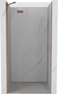 Mexen Mist-H left hinged shower door 80 cm, transparent, brushed copper - 8A5-080-000-65-00-L