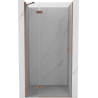 Mexen Mist-H 85 cm Left Swing Shower Door, Transparent, Brushed Copper - 8A5-085-000-65-00-L