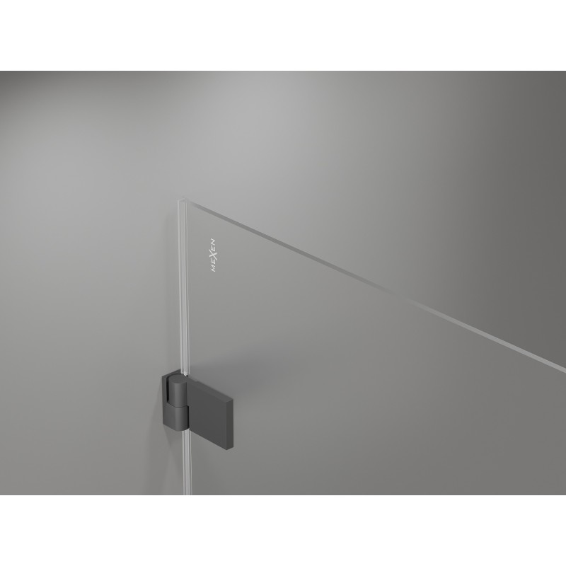 Mexen Lunar-B Hinged Shower Enclosure Left 75 x 70 cm, Transparent, Gun Metal - 832-075-070-95-00-L