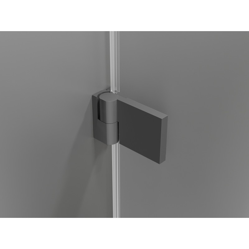 Mexen Lunar-B hinged left shower cabin 90 x 70 cm, transparent, gun metal - 832-090-070-95-00-L