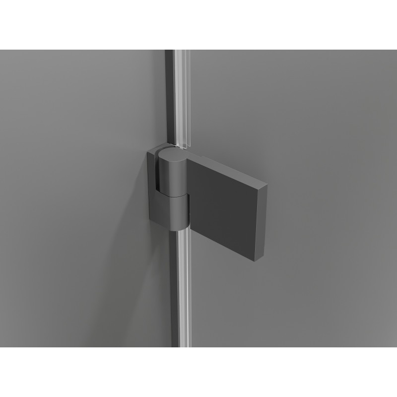 Mexen Lunar-B hinged left shower cabin 90 x 70 cm, transparent, gun metal - 832-090-070-95-00-L