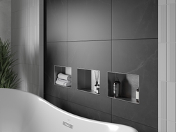 Mexen X-Wall-NR niche shelf without flange 30 x 20 cm, inox - 1911302010