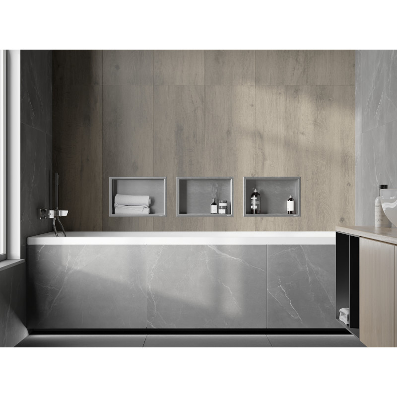 Mexen X-Wall-NR niche shelf without flange 30 x 20 cm, inox - 1911302010