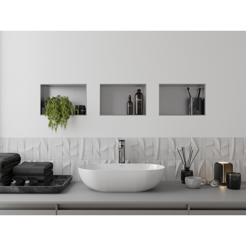 Mexen X-Wall-NR niche shelf without flange 30 x 20 cm, inox - 1911302010