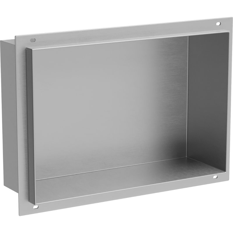 Mexen X-Wall-NR recessed shelf without a flange 30 x 20 cm, inox - 1911302010
