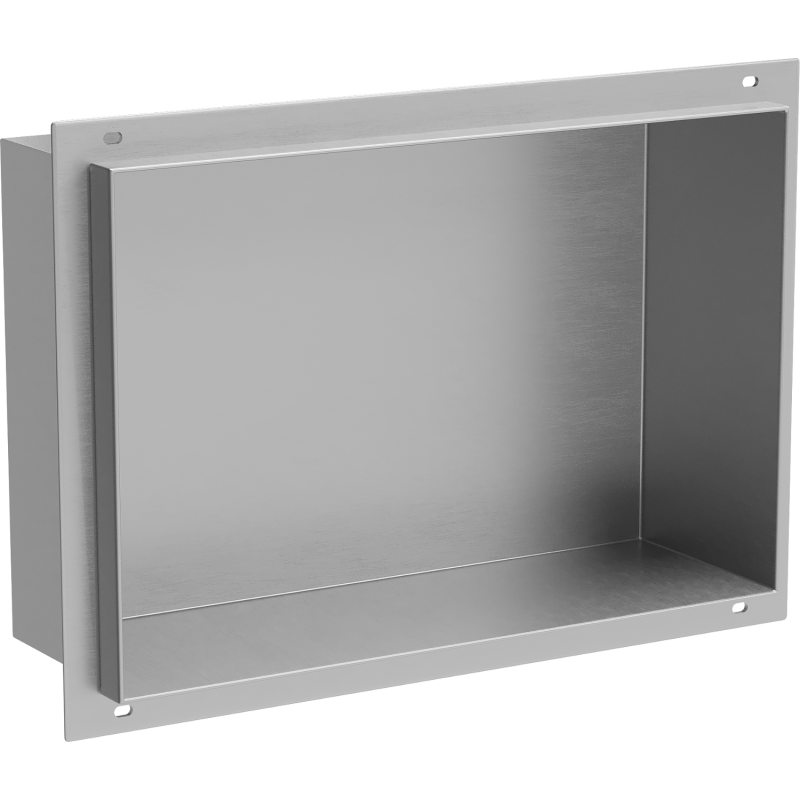 Mexen X-Wall-NR recessed shelf without flange 30 x 20 cm, inox - 1911302010