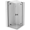 Mexen Mist-H L Duo shower enclosure, pivot 115 x 115 cm, transparent, black - 8A5L-115L-115P-70-00