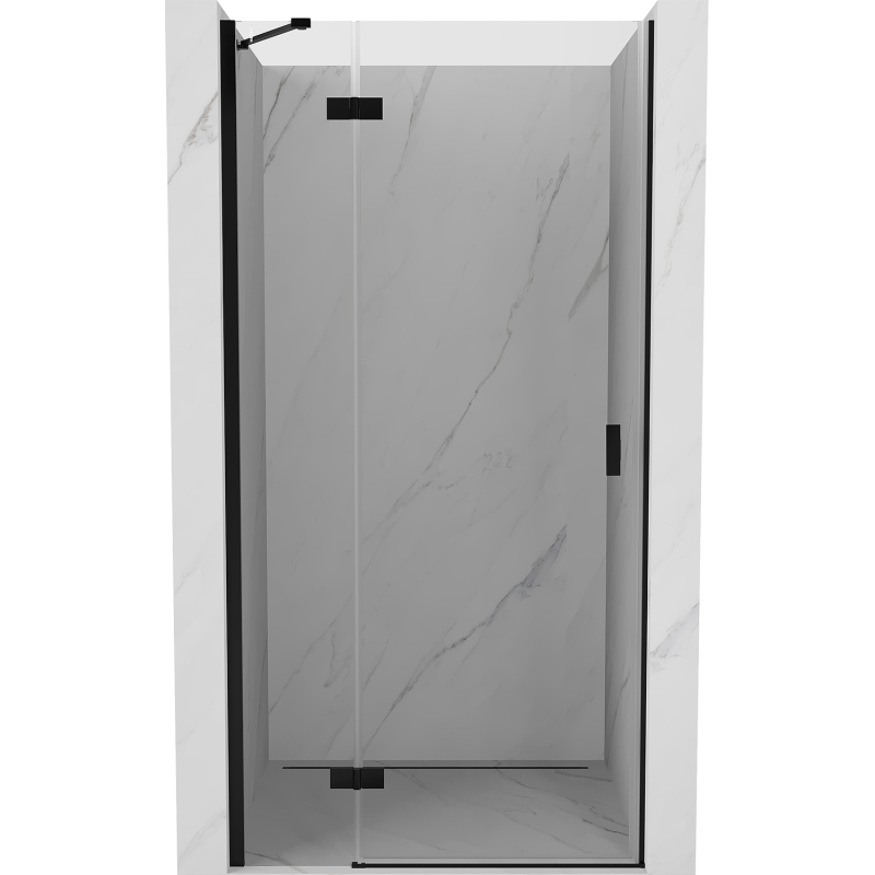 Mexen Mist-H left hinged shower door 100 cm, transparent, black - 8A5-100-000-70-00-L