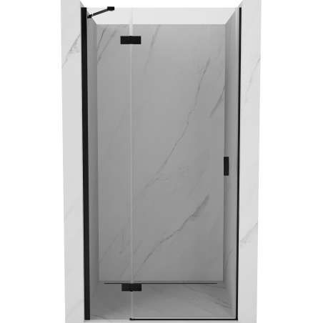 Mexen Mist-H left hinged shower door 100 cm, transparent, black - 8A5-100-000-70-00-L