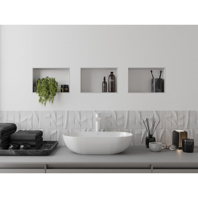 Mexen X-Wall-NR bex collar recess shelf 30 x 20 cm, white - 1921302010