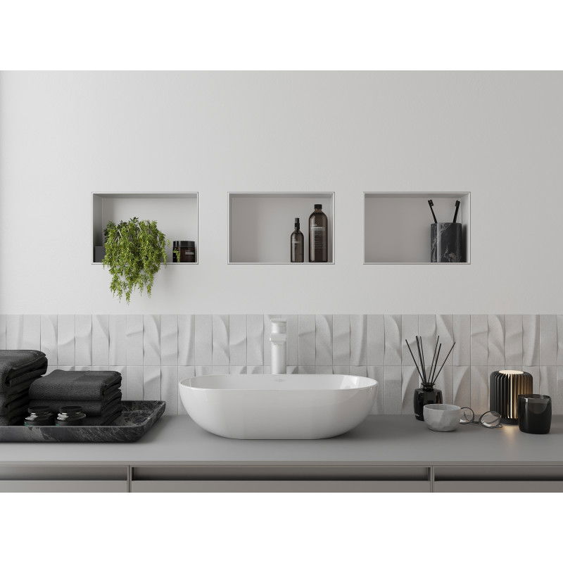 Mexen X-Wall-NR recessed shelf without flange 30 x 20 cm, white - 1921302010