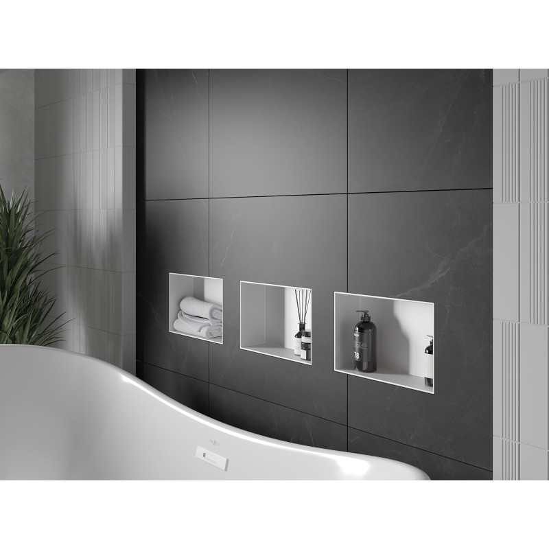 Mexen X-Wall-NR bex collar recess shelf 30 x 20 cm, white - 1921302010