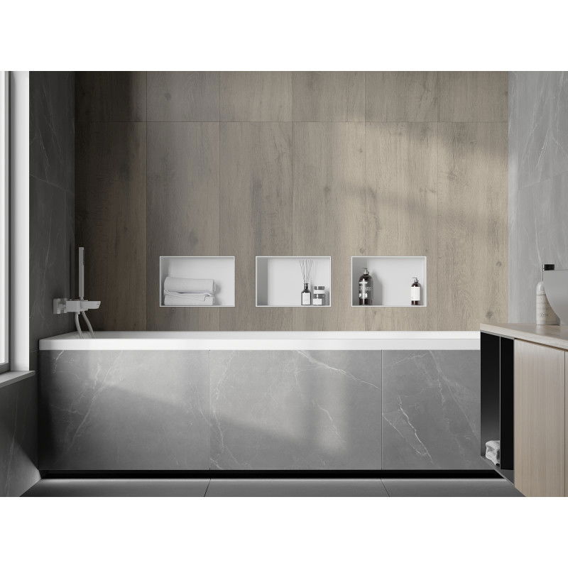 Mexen X-Wall-NR recessed shelf without flange 30 x 20 cm, white - 1921302010