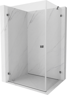 Mexen Lunar-B Left Hinged Shower Enclosure 100 x 80 cm, Transparent, Gun Metal - 832-100-080-95-00-L
