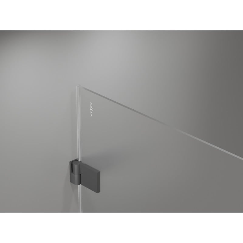 Mexen Lunar-B left-hand hinged shower enclosure 90 x 90 cm, transparent, gun metal - 832-090-090-95-00-L