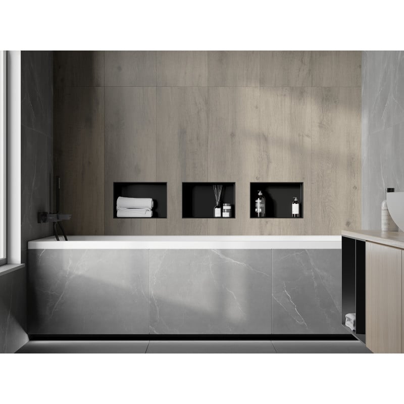 Mexen X-Wall-NR recessed shelf without flange 30 x 20 cm, black - 1971302010