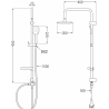 Mexen X62 shower column, Rose gold - 798626291-60