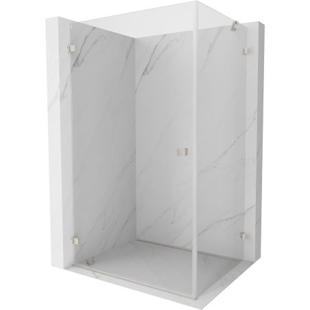 Mexen Lunar-B pivot shower cabin left 95 x 70 cm, transparent, brushed nickel - 832-095-070-97-00-L