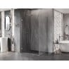 Mexen Lunar-B pivot shower cabin left 95 x 70 cm, transparent, brushed nickel - 832-095-070-97-00-L
