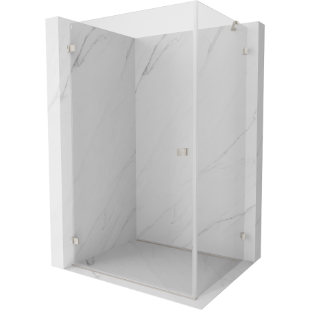 Mexen Lunar-B Shower Enclosure Hinged Left 95 x 80 cm, Transparent, Brushed Nickel - 832-095-080-97-00-L