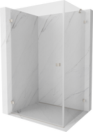 Mexen Lunar-B swing shower enclosure left 100 x 80 cm, transparent, brushed nickel - 832-100-080-97-00-L