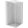 Mexen Lunar-B Shower Enclosure, Hinged Left, 90 x 90 cm, Transparent, Brushed Nickel - 832-090-090-97-00-L