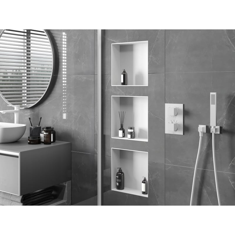 Mexen X-Wall-NR niche shelf without flange 30 x 30 cm, white - 1921303010